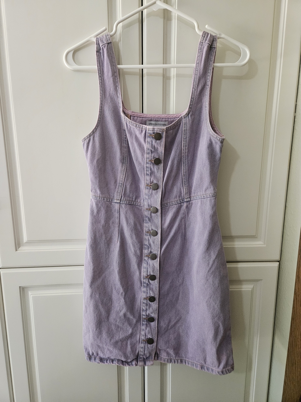 UO Lilac Button-Down Pinafore Mini Dress Fairycore 90s Y2k Soft Grunge Indie